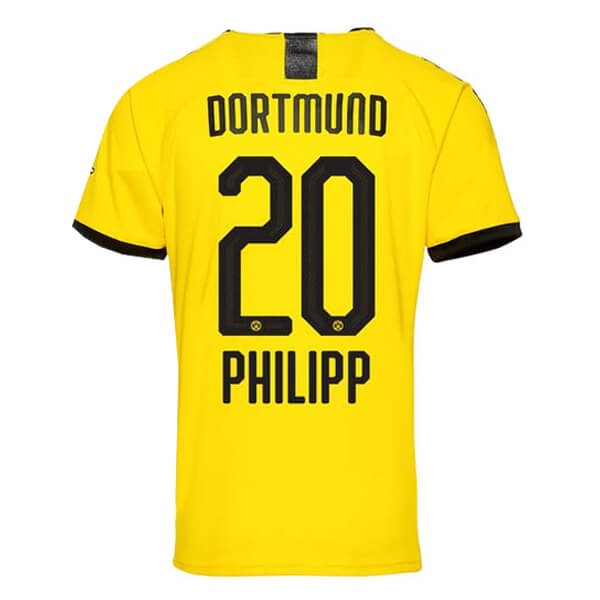 Tailandia Camiseta Borussia Dortmund NO.20 Phillipp Replica Primera Ropa 2019/20 Amarillo